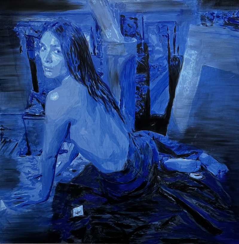 Nicolás Guzmán, Untitled, Oil on chalk linen, 39” x 39”, 2024